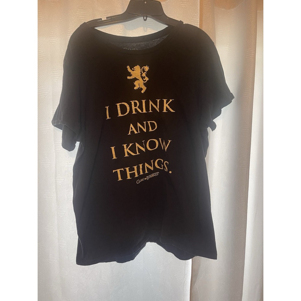 I Drink And I Know Things Tyrion Lannister Game Of Thrones Mens 2X T-Shirt